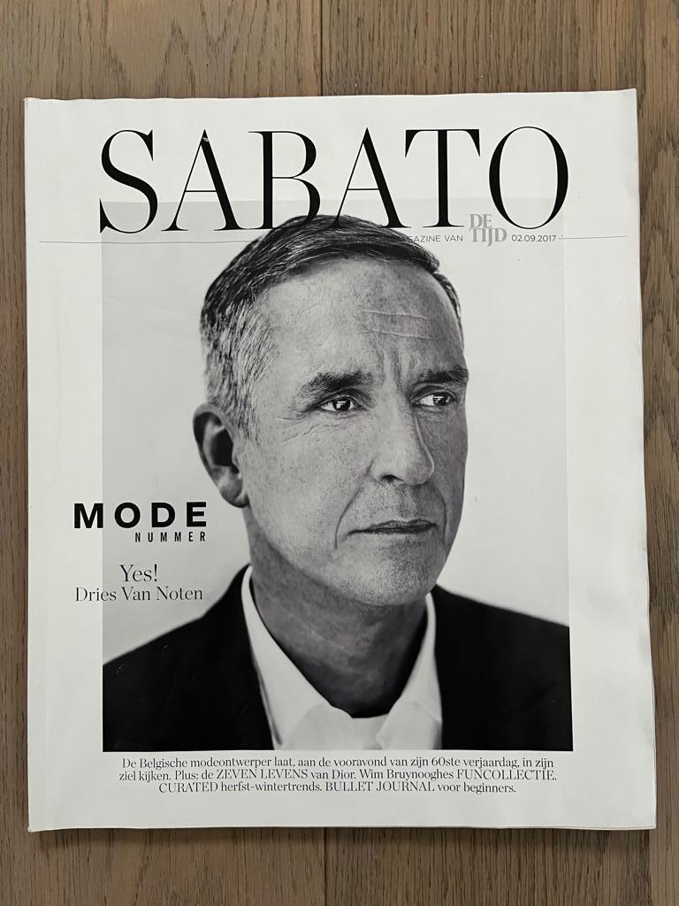 DRIES VAN NOTEN - coverstory SABATO Magazine * 2017 * NIEUW, Boeken, Ophalen of Verzenden, Nieuw, Glossy
