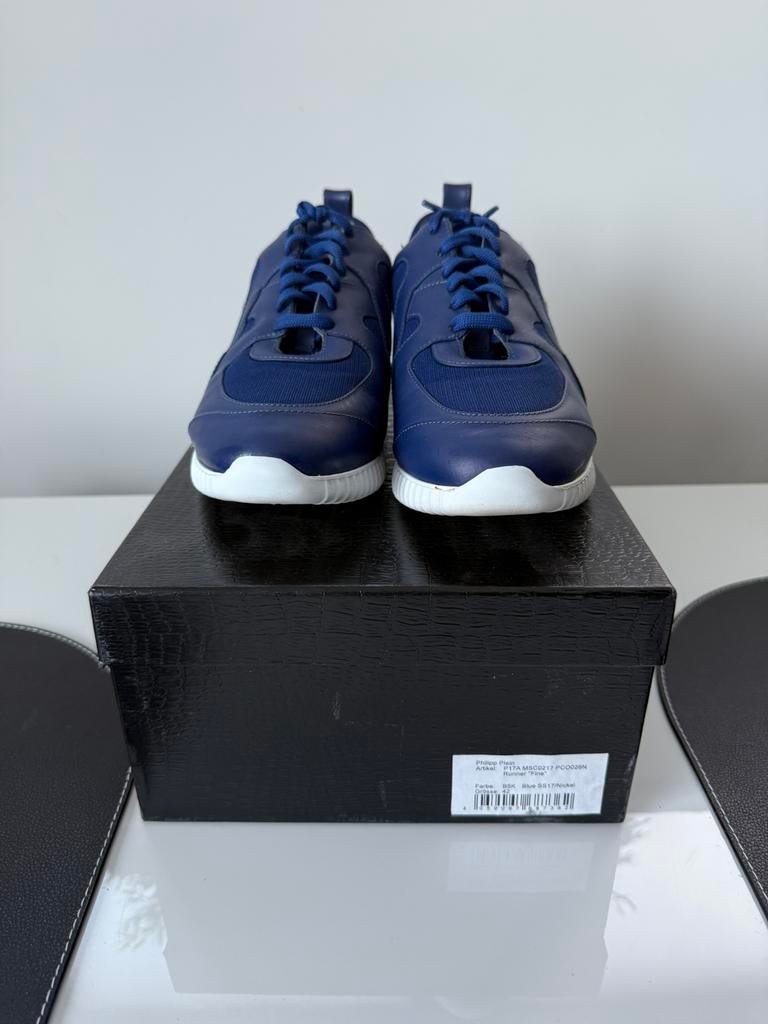 Originele Philipp Plein runner fine schoenen Blauw, Kleding | Heren, Schoenen, Ophalen of Verzenden, Zo goed als nieuw, Blauw