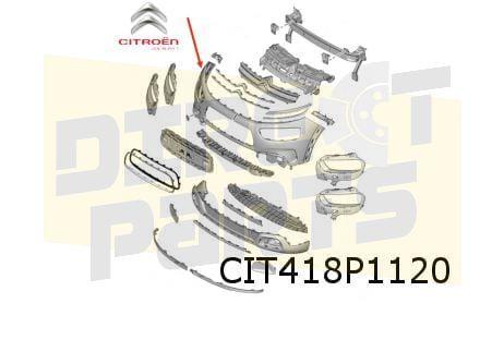 Citroën C4 Cactus (bij PDC) (2/18-) voorbumper (te spuiten), Auto-onderdelen, -, Nieuw, Bumper, -