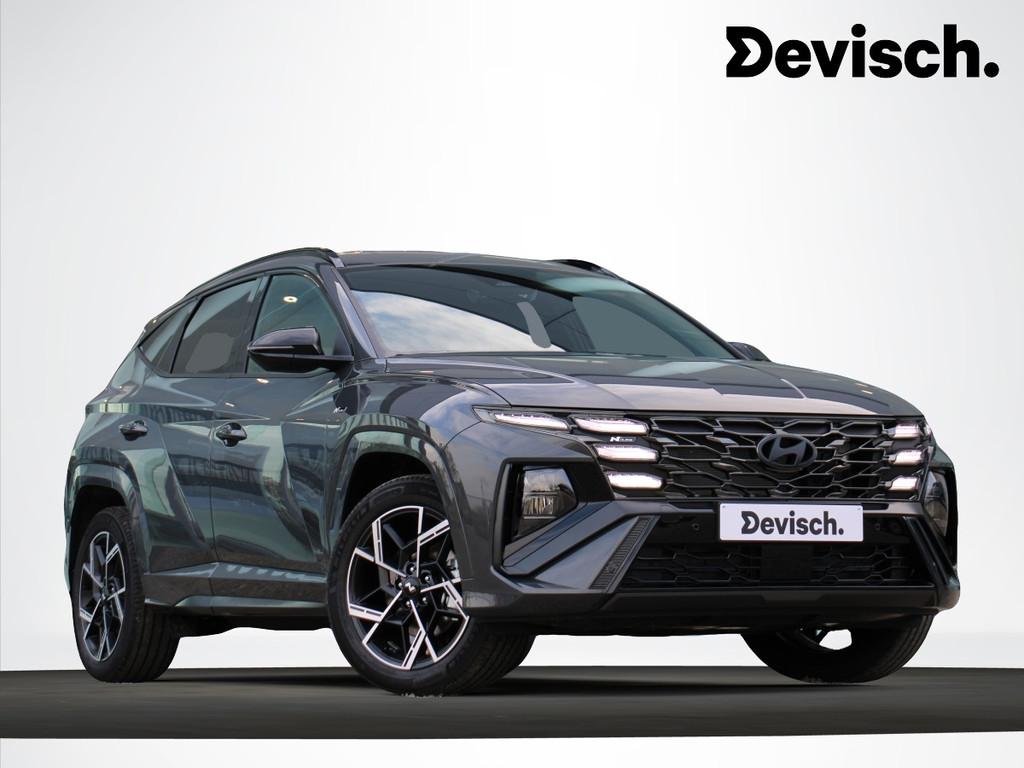 Hyundai Tucson HEV 1.6T Feel N-Line Autom *WIRELESS APPLE/AN, Auto's, Hyundai, 239 pk, 176 kW, Zwart, Leder en Stof