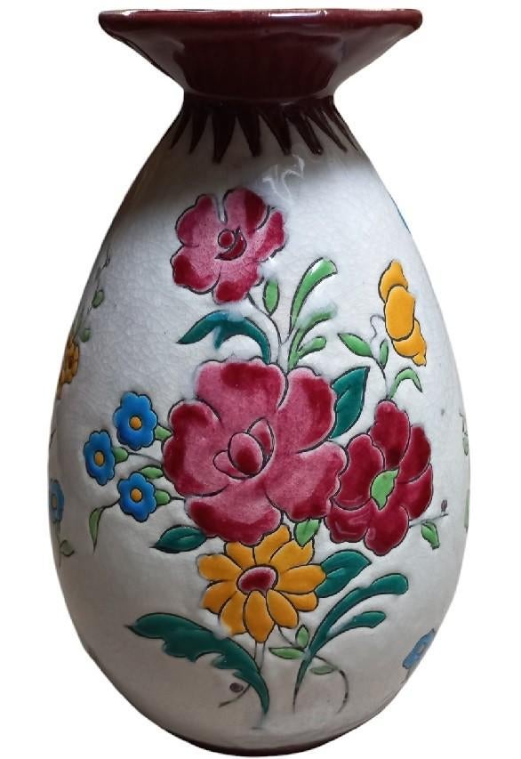 Boch Freres Keramis vaas D2701., Antiek en Kunst, Antiek | Vazen, Ophalen