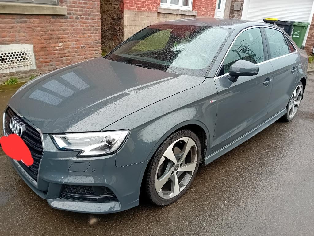 Audi A3 Limousine s-line grijs, Zwart, Leder, 5 deurs, Particulier