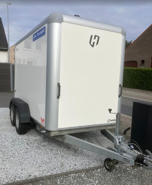gesloten aanhangwagen henra remorque, Ophalen, Gebruikt