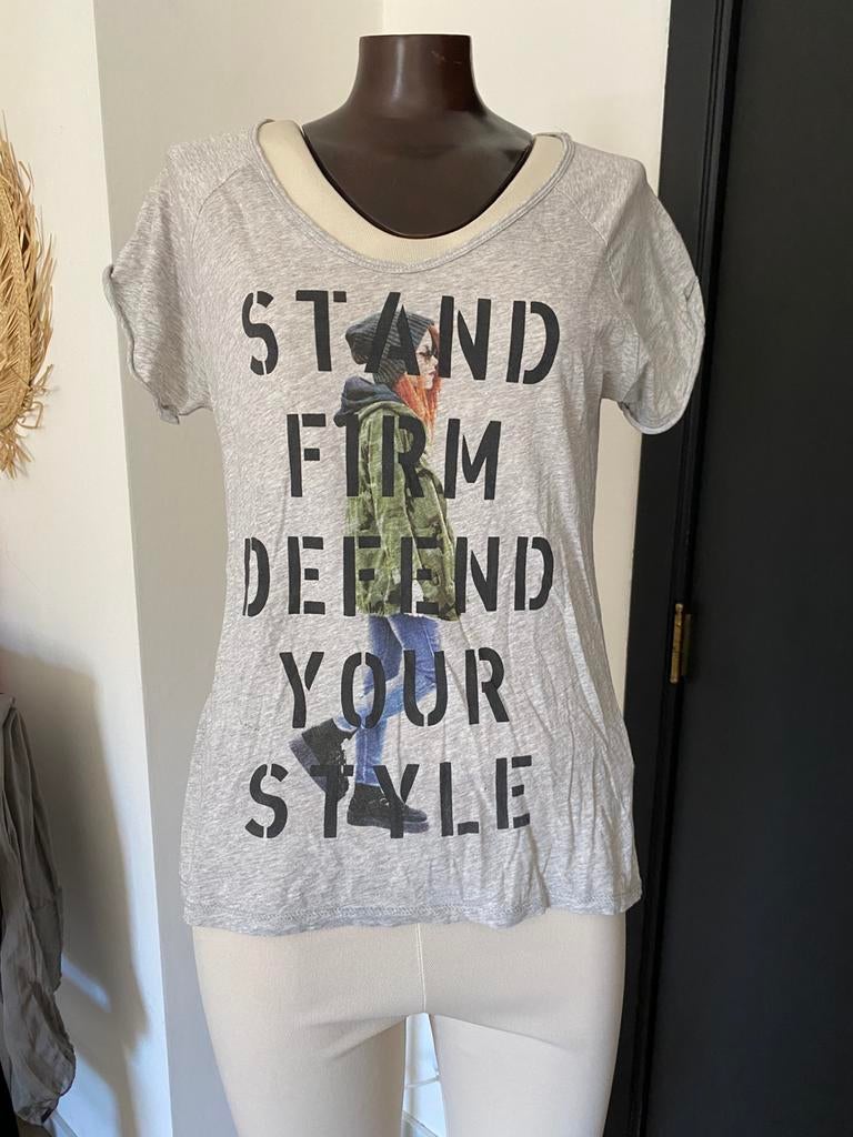 T-shirt van Zara, Kleding | Dames, Ophalen of Verzenden, Korte mouw, Maat 36 (S), Grijs