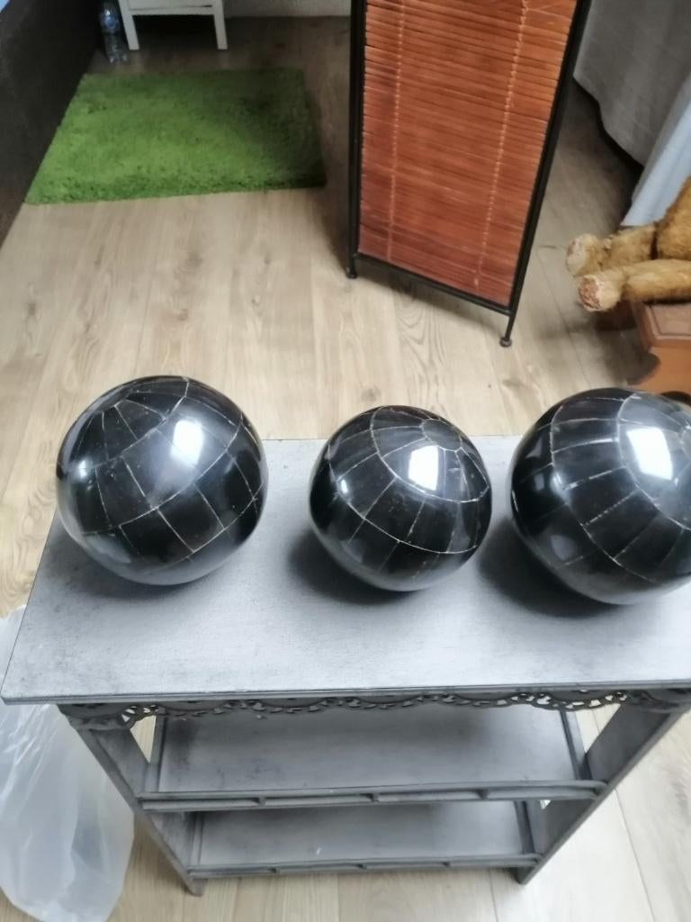 boules en bois ancienne deco, Enlèvement