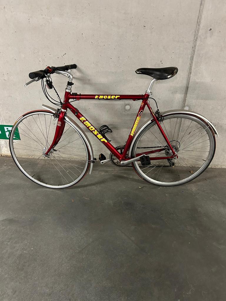 Francesco moser vintage fiets met fausto coppi zadel, Ophalen, Gebruikt, Overige merken