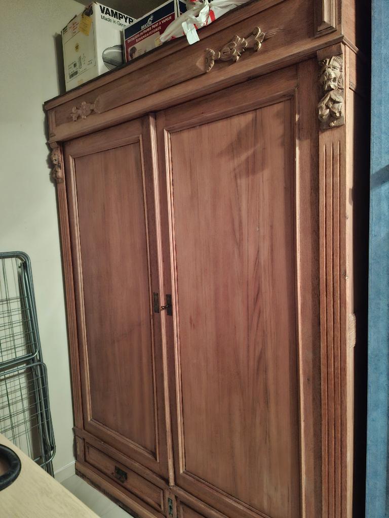 Armoire tête de lion, Gebruikt, 200 cm of meer, 50 tot 75 cm, Ophalen