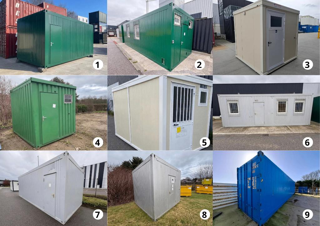 Diverse Tweedehands Containers (bureel, Sanitair & Reefer), Doe-het-zelf en Bouw, Containers, Ophalen