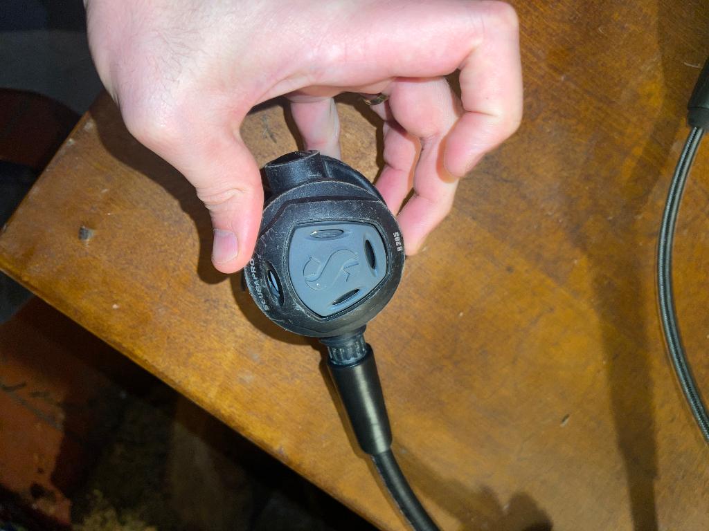 Scubapro dubbele duikregelaar met barometer en kompas, Ophalen, Gebruikt, Duikfles