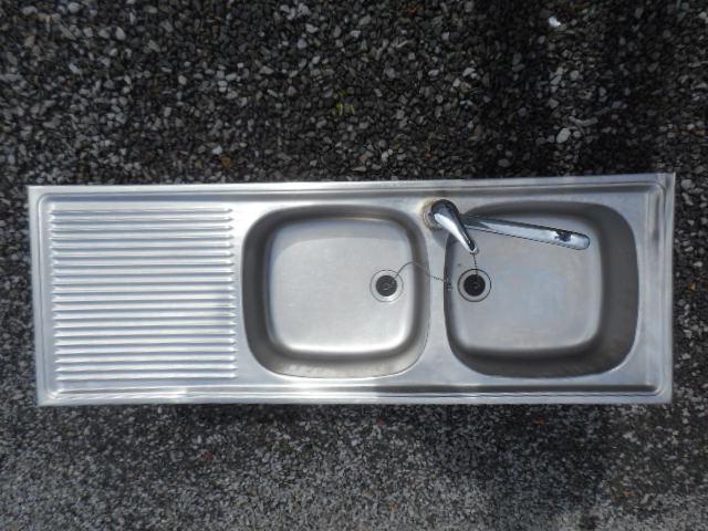 dubbele inox pompbak, Doe-het-zelf en Bouw, Ophalen, Gebruikt, Glas, Overige typen