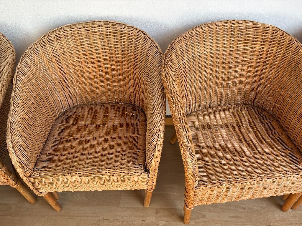 rotan set, Huis en Inrichting, Ophalen, Zo goed als nieuw, Vierpersoons of meer, Hout