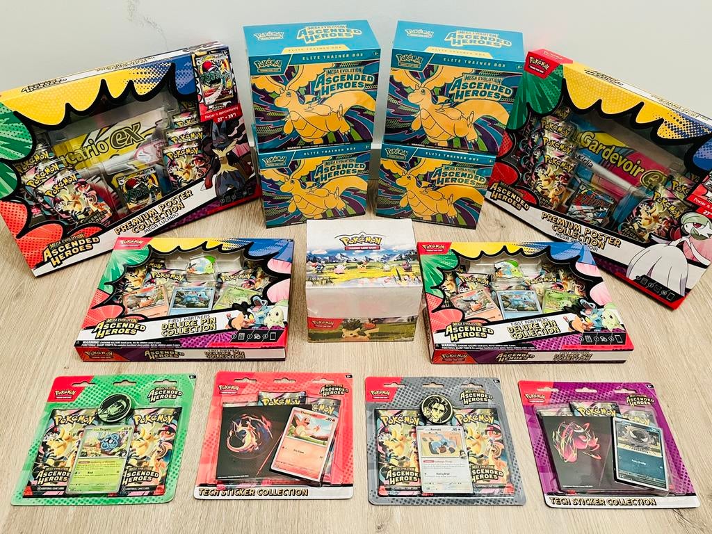 Grote Sealed Pokémon Collectie (Prismatic, Ascended, 151…), Hobby en Vrije tijd, Ophalen of Verzenden, Nieuw, Booster, Foil