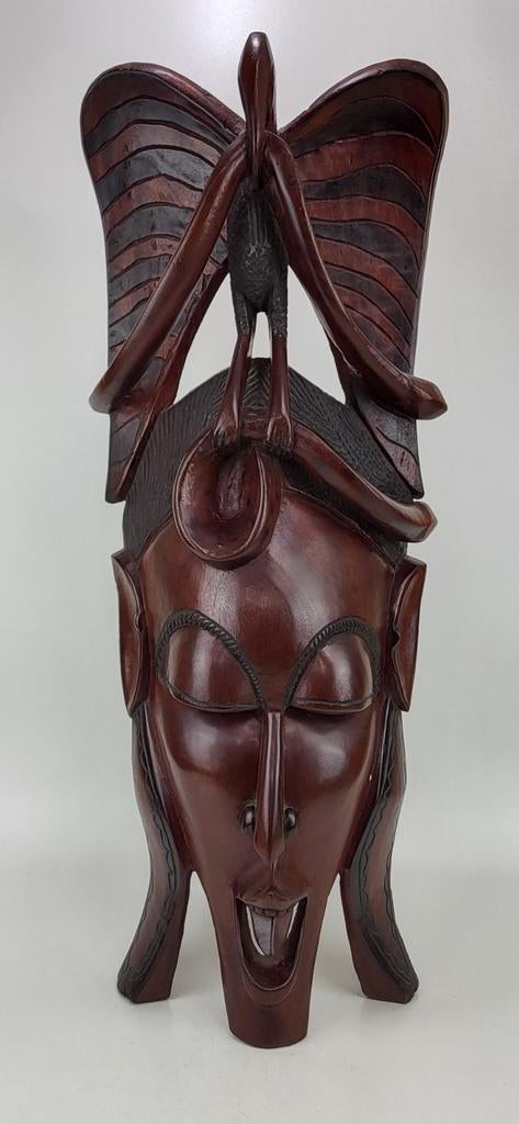 Masque de portrait monumental Baule 'Mblo' — Côte d'Ivoire —, Antiquités & Art, Enlèvement