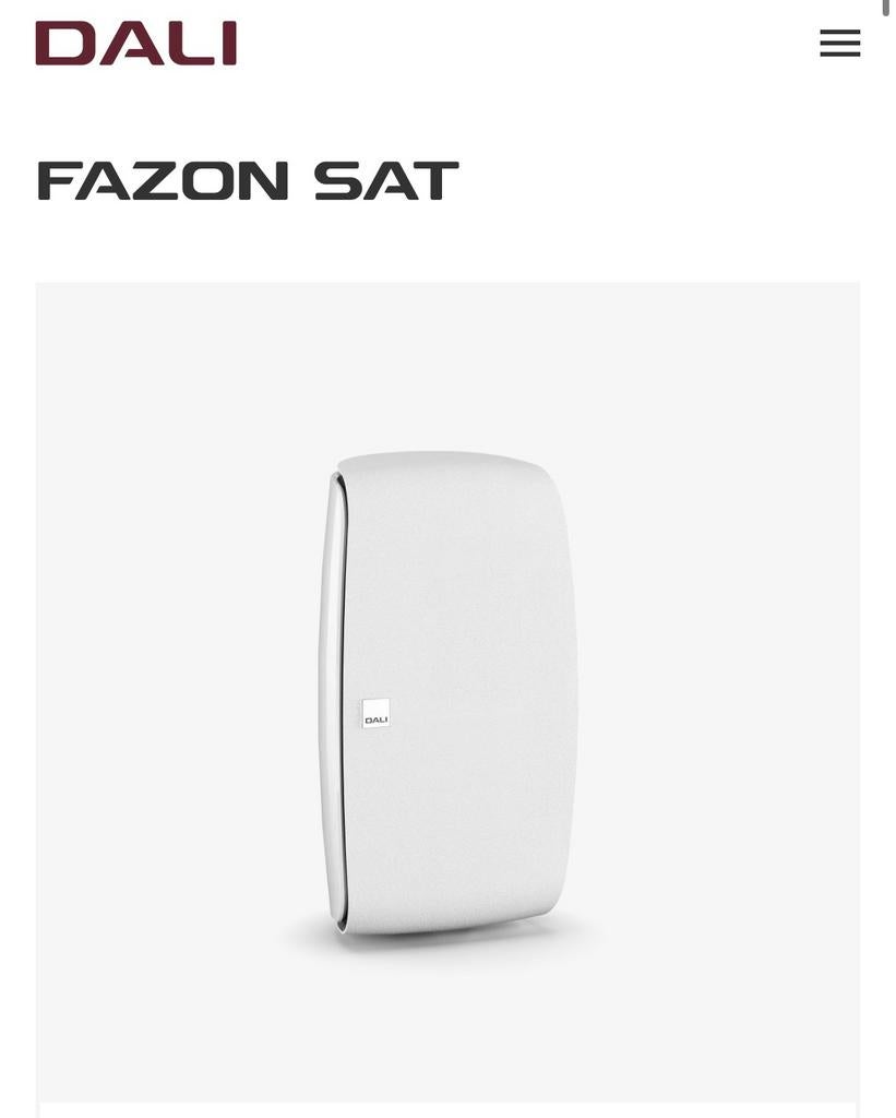 DALI Fazon Sat luidspreker x4, Audio, Tv en Foto, Luidsprekerboxen, Overige merken, Nieuw, Ophalen of Verzenden, 60 tot 120 watt