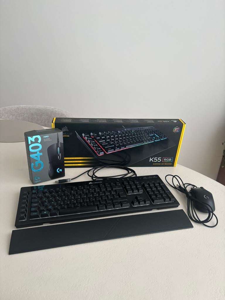 Gaming toetsenbord + muis, Computers en Software, Ophalen, Azerty, Gebruikt, Gaming toetsenbord