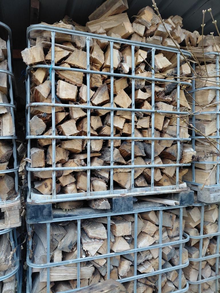 Brandklaar droog brandhout, Tuin en Terras, Brandhout, 6 m³ of meer, Ophalen, Eikenhout, Blokken