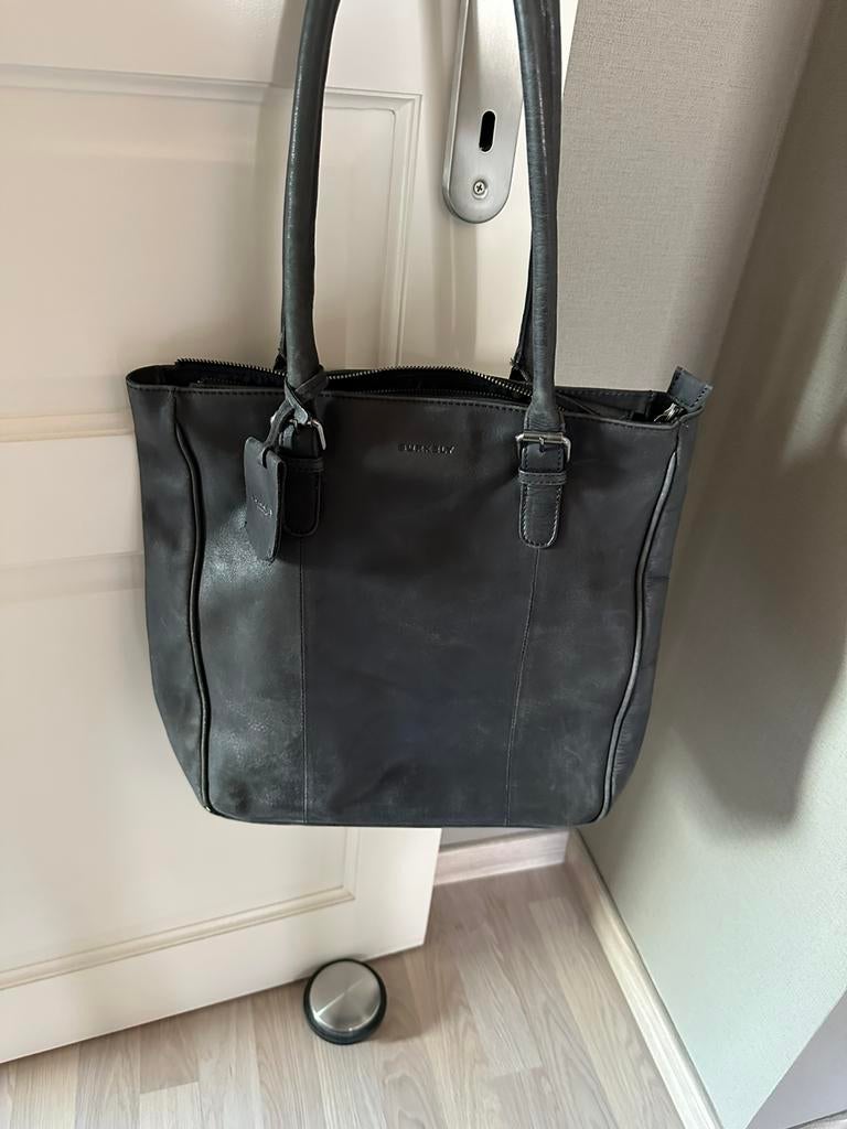 BURKELY schoudertas, Ophalen, Zo goed als nieuw, Zwart