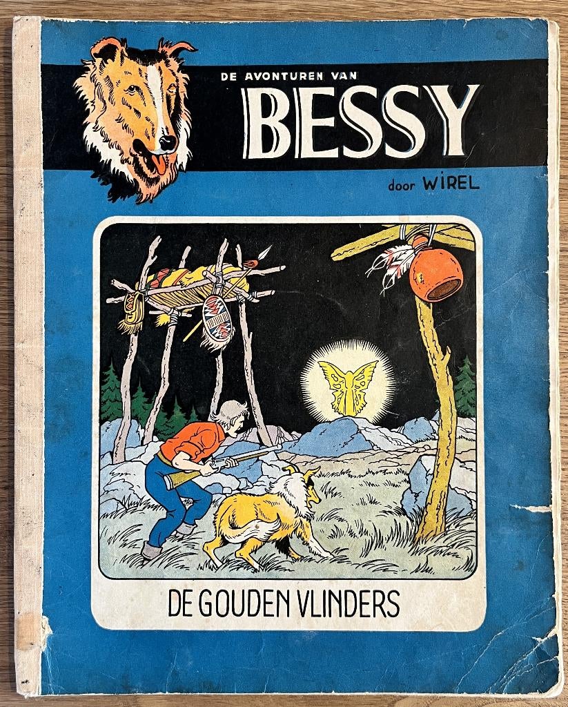 Bessy - De gouden vlinders - 22 1e dr (1957) Strip, Boeken, Stripverhalen, Gelezen, Eén stripboek