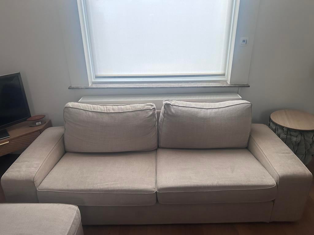 Zetel, Maison & Meubles, Canapés | Coins salons complets, Enlèvement, Utilisé, Tissus, Beige