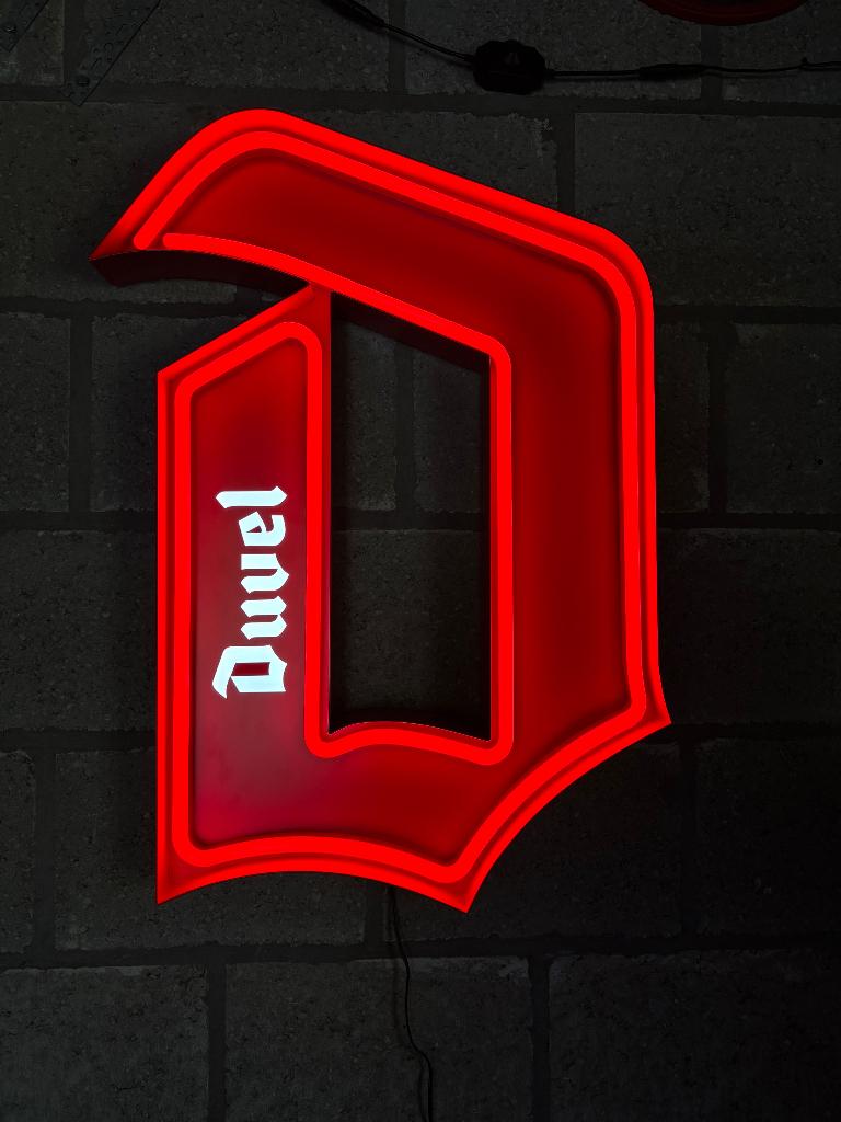 Duvel LED, Ophalen, Zo goed als nieuw, Reclamebord, Plaat of Schild, Duvel