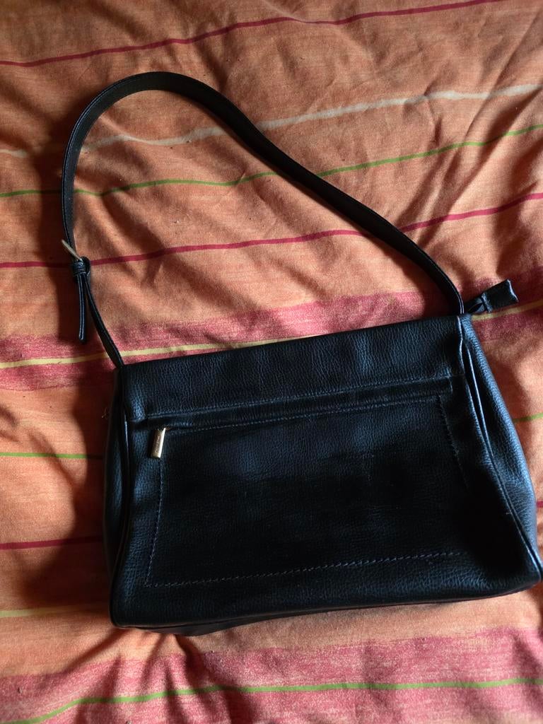 Lederen zwarte handtas, Kleding | Dames, Ophalen of Verzenden