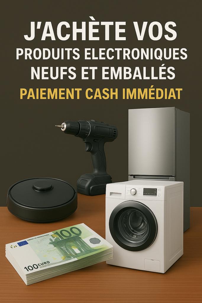 📦 RACHAT PRODUITS ÉLECTRONIQUES NEUFS  EMBALLÉS 💶 CASH, Electroménager, Lave-linge, Enlèvement, Comme neuf