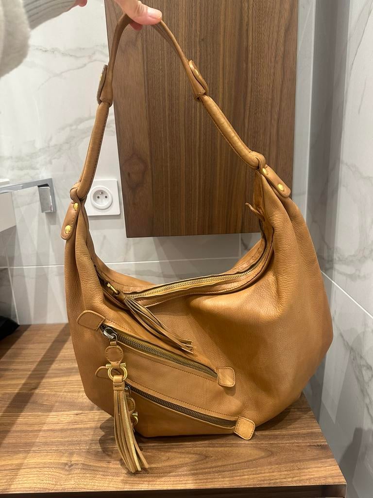 Salvatore Ferragamo schoudertas, Gebruikt, Bruin, Schoudertasje