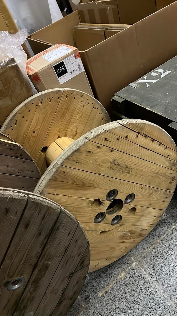 Houten bobijn, Tuin en Terras, Tuintafels, Ophalen, Zo goed als nieuw