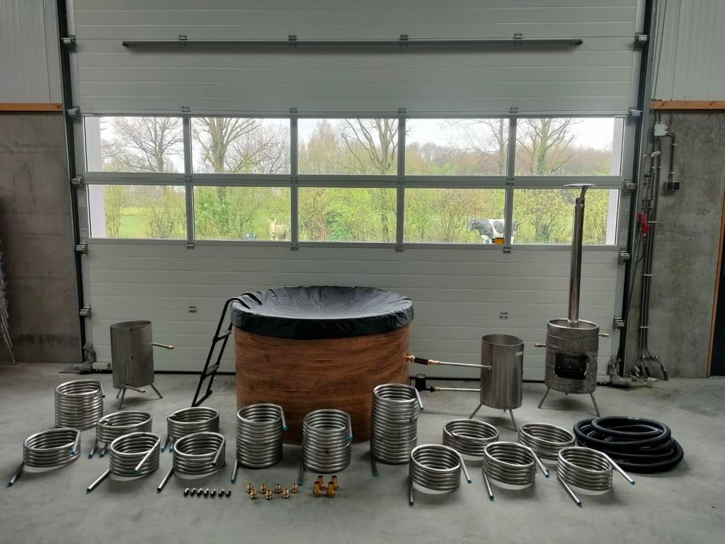 Zwembad verwarming houtgestookt spiraal rvs warmtewisselaar, Tuin en Terras, Ophalen of Verzenden, Nieuw, Verwarming