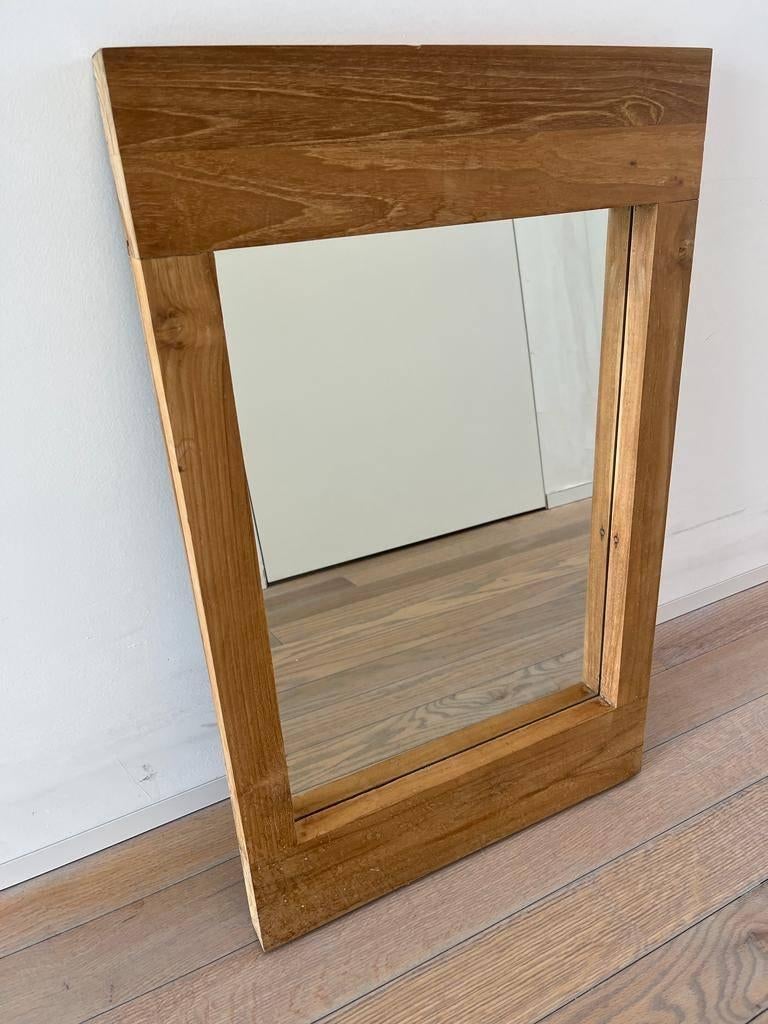 Spiegel teak, Huis en Inrichting, Woonaccessoires | Spiegels, Ophalen, Nieuw