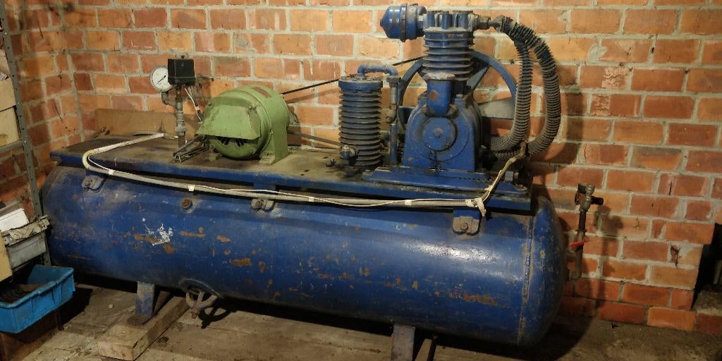 Grote compressor 500L met 220/380V 3PK motor, Doe-het-zelf en Bouw, Compressors, 100 liter of meer, Ophalen, Gebruikt