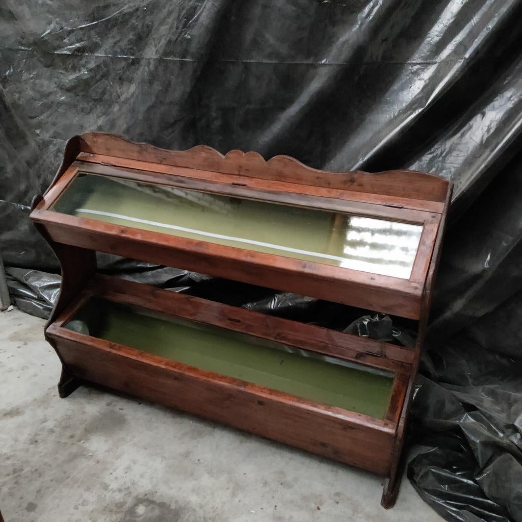 Antieke vitrinekast, Antiek en Kunst, Ophalen