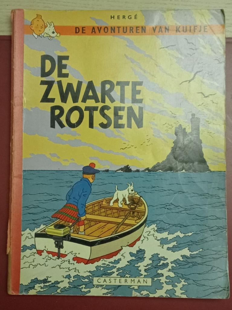 Kuifje-De zwarte rotsen versie (1966), Une BD, Utilisé, Hergé (George Rémi), Enlèvement ou Envoi
