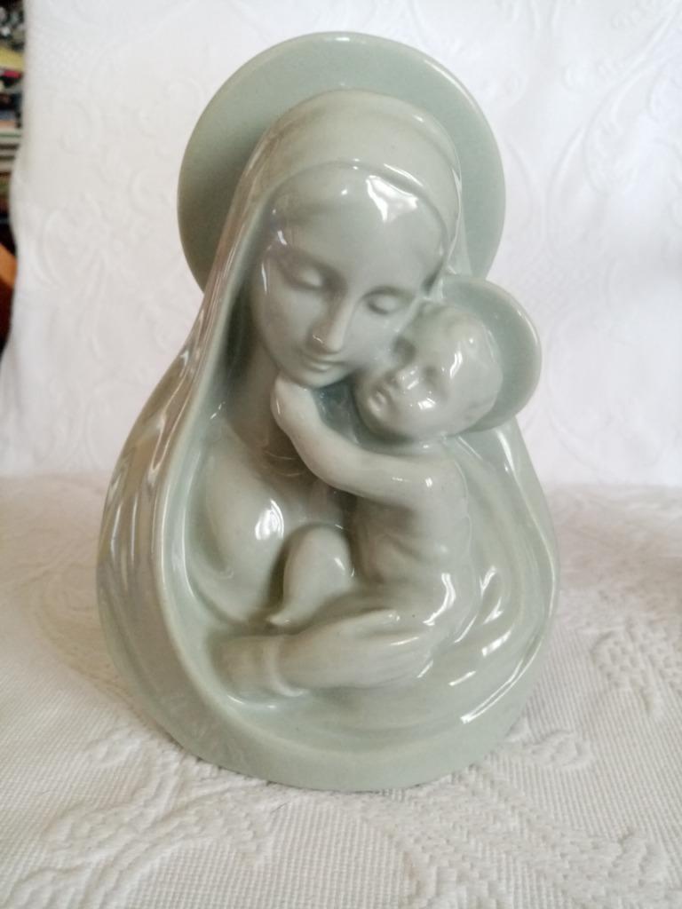 Porseleinen beeld/Teco Marie/ het kindje Jezus jaren 30 (18, Ophalen of Verzenden