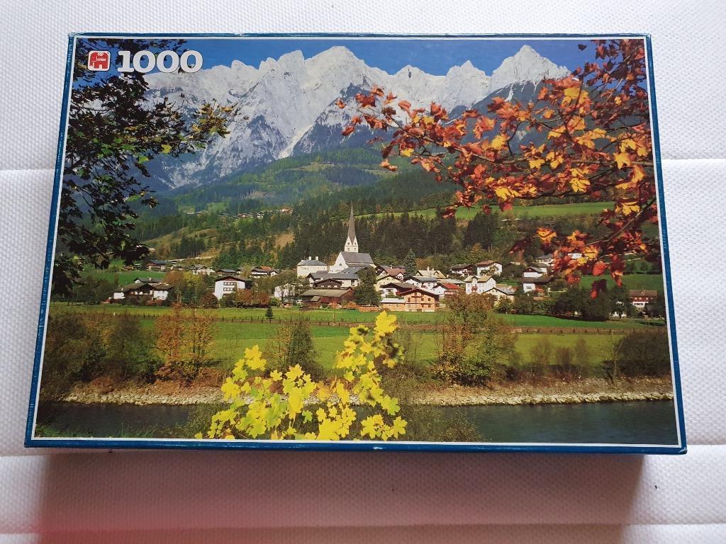 puzzel 1000 stuks Oostenrijks landschap, Ophalen of Verzenden, 500 t/m 1500 stukjes, Zo goed als nieuw, Legpuzzel
