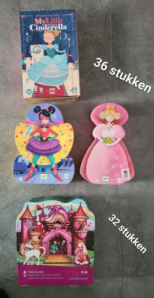 Puzzels 36 en 32 stukken - londji, djeco, crocodile creek, Ophalen