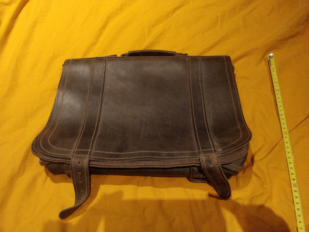 Sac cartable en cuir, Moins de 30 cm, Cuir, 30 à 40 cm, Brun