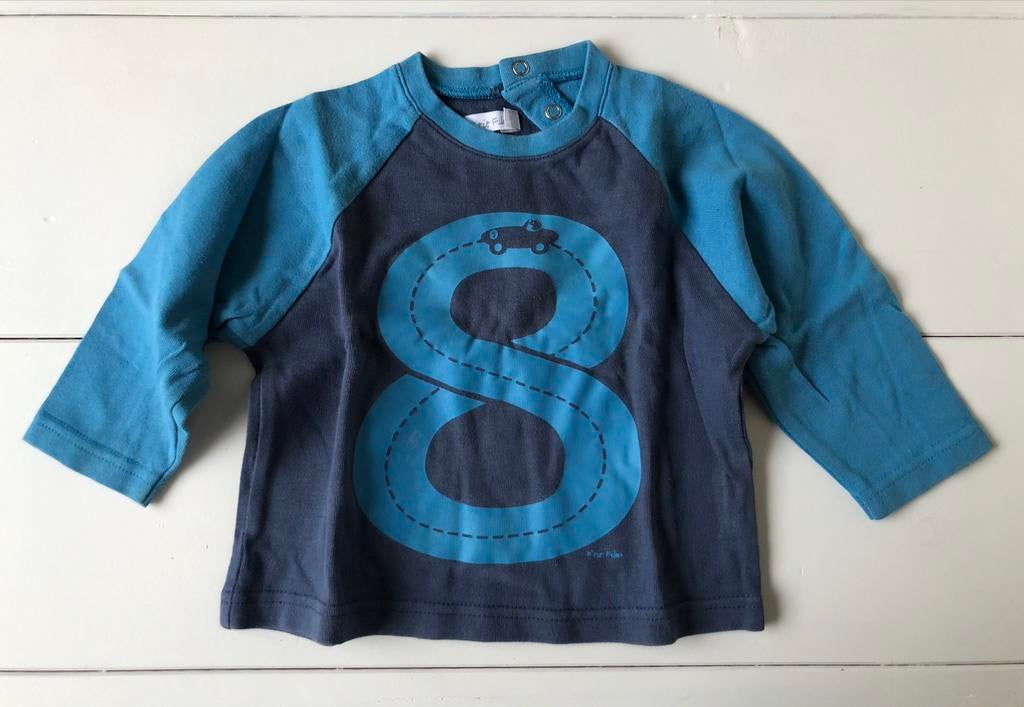 longsleeve P’tit Filou 74 auto racebaan blauw, Kinderen en Baby's, Gebruikt, Ophalen of Verzenden, Jongetje, Shirtje of Longsleeve
