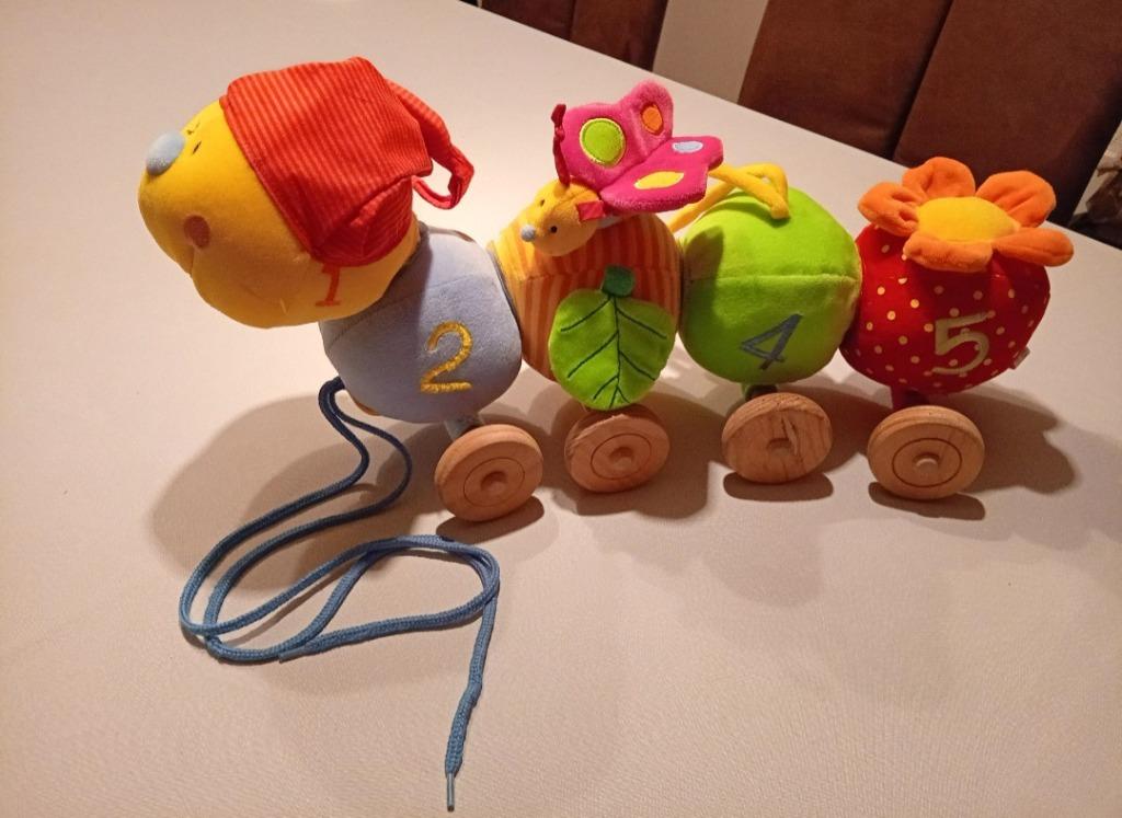 Trekfiguurtje rups op wieltjes Lilliputiens, Kinderen en Baby's, Ophalen of Verzenden