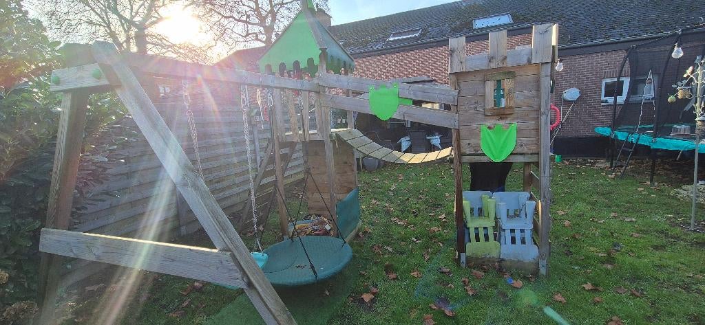 Fatmoose Speeltoestel Klimrek Riverrun Met Glijbaan, Ophalen, Gebruikt, Schommel