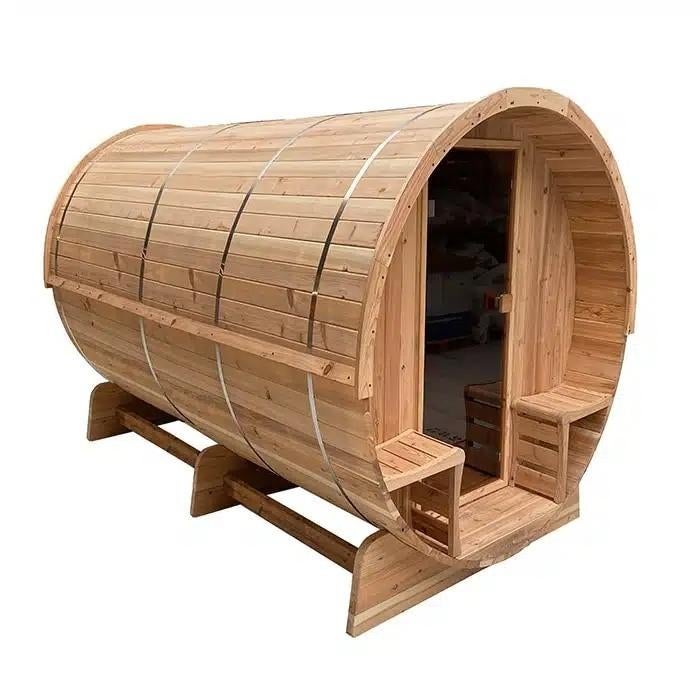 Barrel Sauna Red Cedar 270, installation de sauna gratuite, Enlèvement ou Envoi, Neuf, Finlandais ou Traditionnel, Sauna complet
