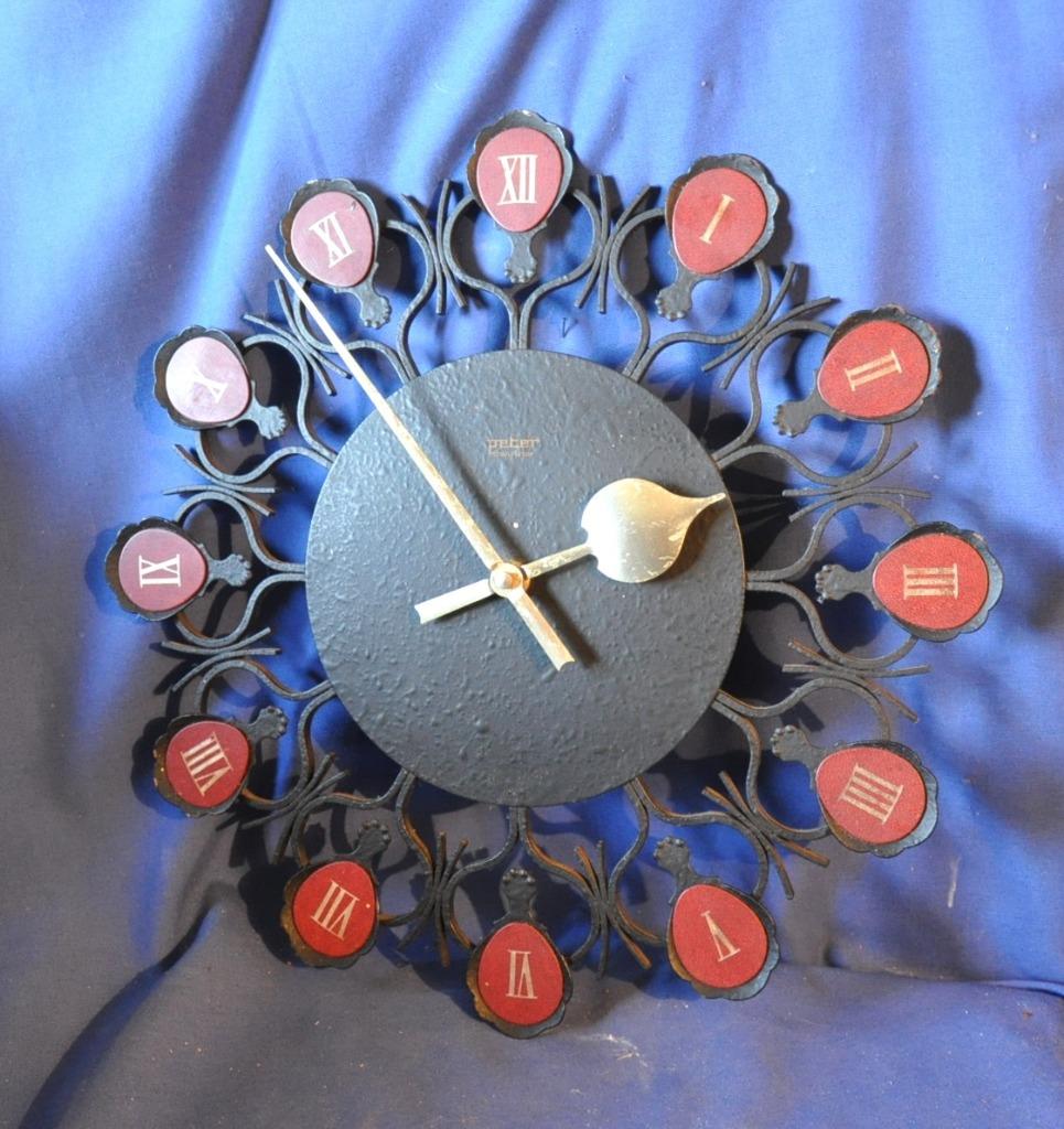 horloge mural peter en metal fer forgé, Ophalen of Verzenden, Gebruikt, Wandklok