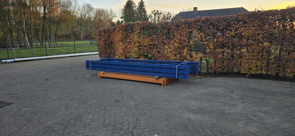 11,5 meter Duwic palletstelling, magazijnstelling, stelling, Ophalen