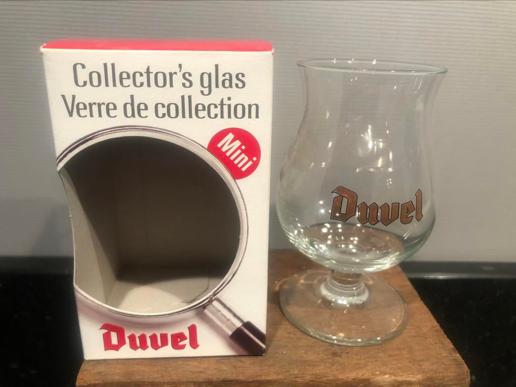 DUVEL MINI glas in verpakking, Verzamelen, Ophalen of Verzenden, Zo goed als nieuw, Glas of Glazen, Duvel