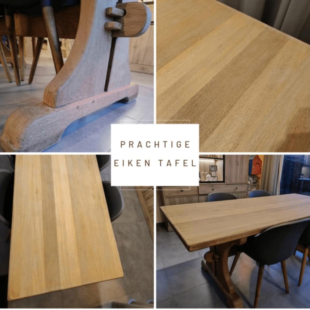 Massieve eiken klooster/boeren tafel - rustieke charme, Huis en Inrichting, Ophalen