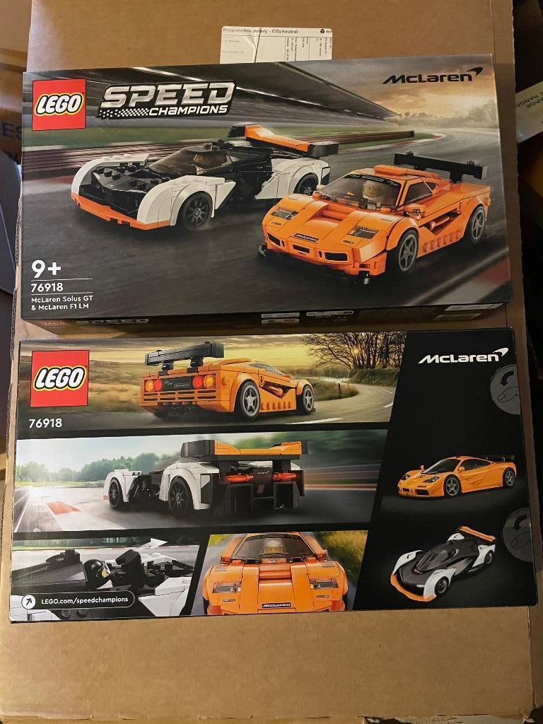 76918 LEGO Speed Champions McLaren Solus GT & McLaren F1 LM, Ophalen of Verzenden, Nieuw, Complete set, Lego