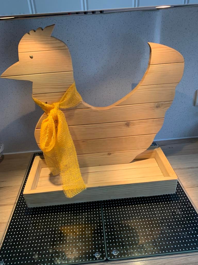 Houten kip met bakje., Diversen, Pasen, Ophalen, Nieuw