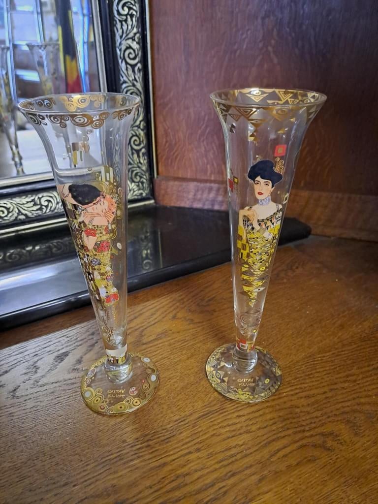 Paire de flûtes à champagne Goebel, Antiquités & Art, Antiquités | Verre & Cristal, Enlèvement