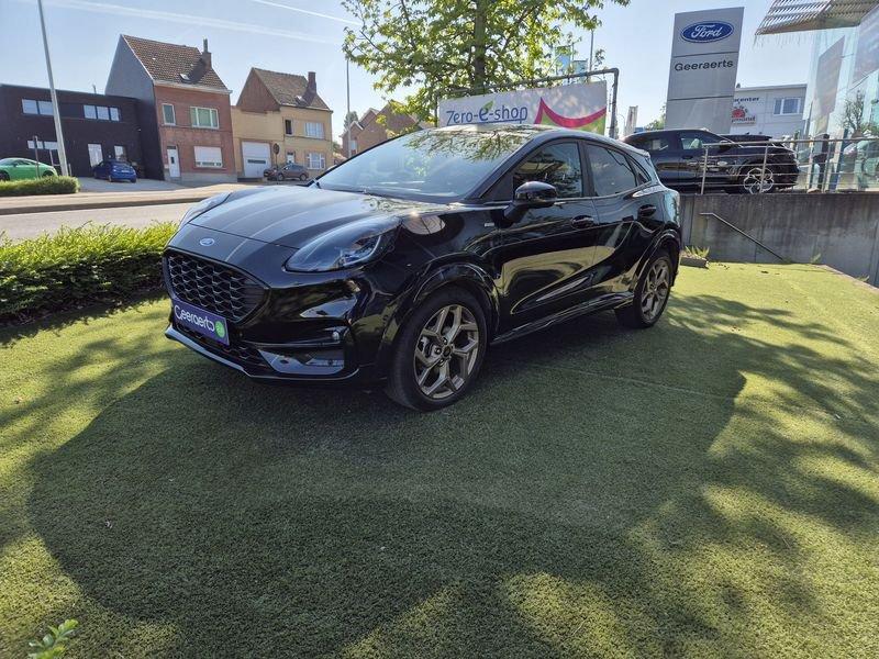 Ford Puma Ecoboost mHEV ST-Line V AUT, Auto's, Ford, Zwart, Parkeersensor, Leder en Stof, Zwart