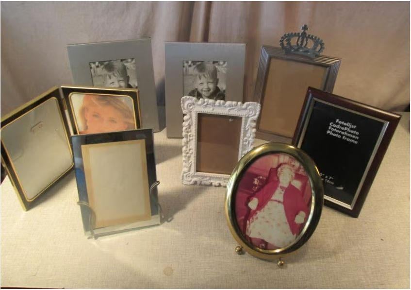 9 cadres photo rétro sur support, Enlèvement ou Envoi, Comme neuf